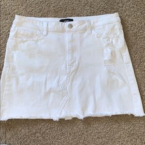 Vervet white high waisted jean skirt